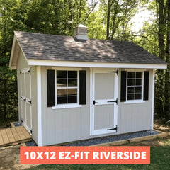 EZ-Fit Riverside Shed Kit 10 x 12 | USA Made | Choose Floor Kit