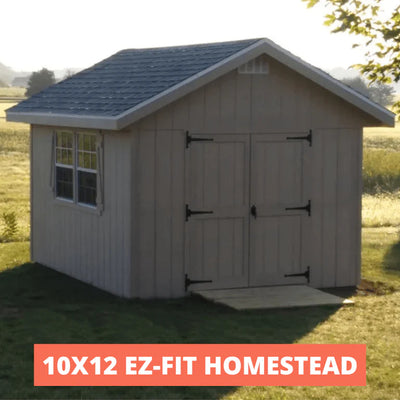 EZ-Fit Homestead Shed Kit 10 x 12 | USA Made | Choose Floor Kit