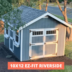 EZ-Fit Riverside Shed Kit 10 x 12 | USA Made | Choose Floor Kit