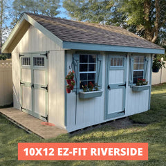 EZ-Fit Riverside Shed Kit 10 x 12 | USA Made | Choose Floor Kit