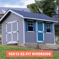 EZ-Fit Riverside Shed Kit 10 x 12 | USA Made | Choose Floor Kit