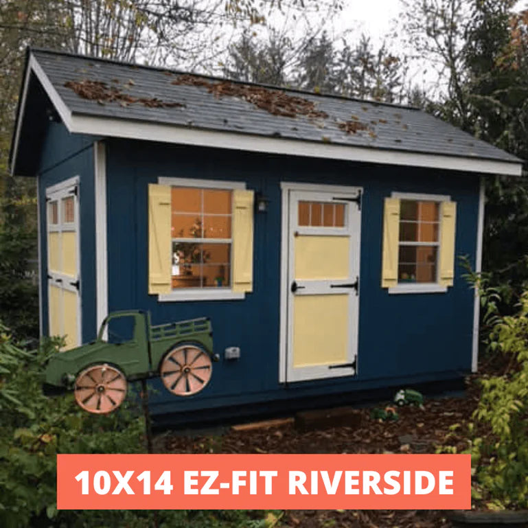 EZ-Fit Riverside Shed Kit 10 x 14 | USA Made | Choose Floor Kit