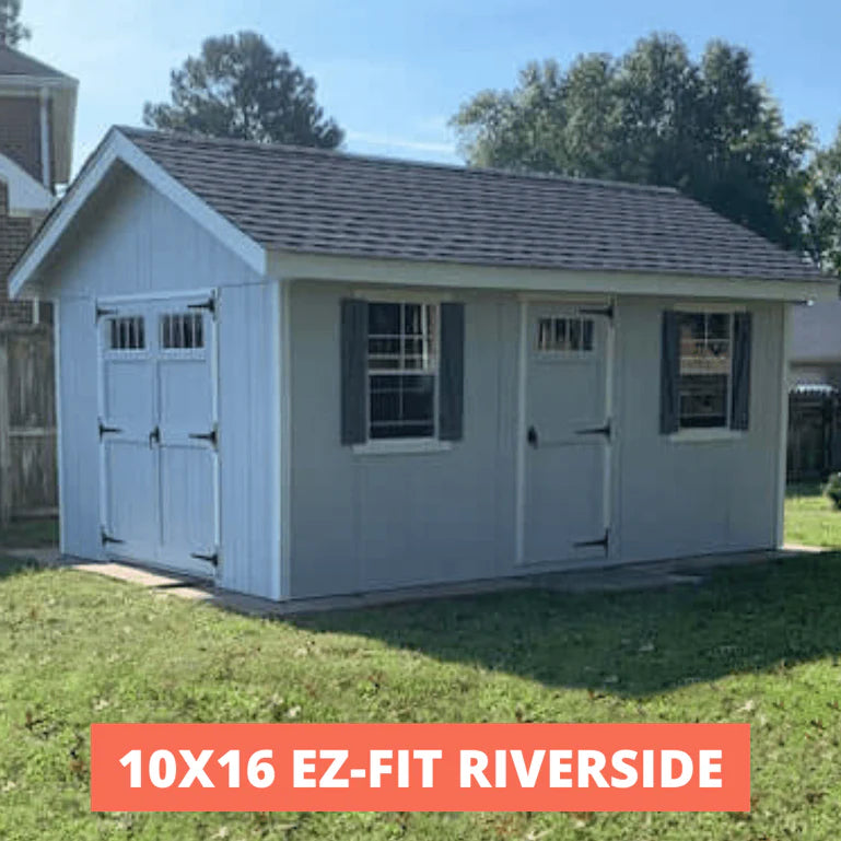 EZ-Fit Riverside Shed Kit 10 x 16 | USA Made | Choose Floor Kit