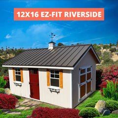 EZ-Fit Riverside Shed Kit 12 x 16 | USA Made | Choose Floor Kit