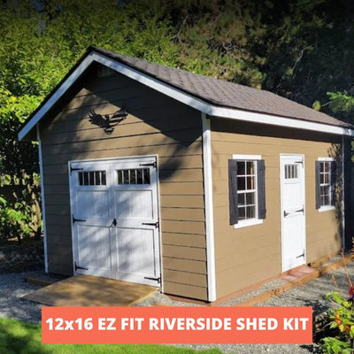 EZ-Fit Riverside Shed Kit 12 x 16 | USA Made | Choose Floor Kit