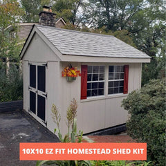 EZ-Fit Homestead Shed Kit 8 x 10 | USA Made | Choose Floor Kit