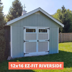 EZ-Fit Riverside Shed Kit 12 x 16 | USA Made | Choose Floor Kit