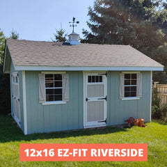 EZ-Fit Riverside Shed Kit 12 x 16 | USA Made | Choose Floor Kit